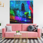 Philly in Night Leinwanddruck (Insitu (Wohnzimmer))