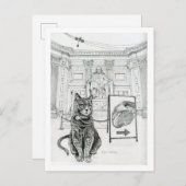 Philly-Katze in der Nähe der Franklin-Gedenkstätte Postkarte (Vorne/Hinten)