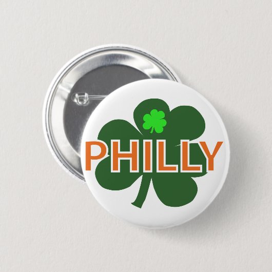 Philly Kleeblatt Button (Vorne & Hinten)