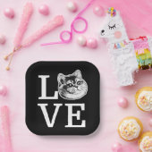 Philly Liebe Cat Pappteller (Party)