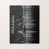 Philly Nacht b/w Puzzle (Vertikal)