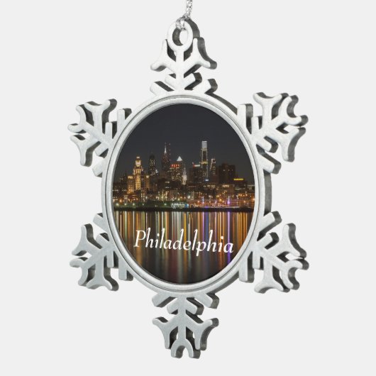 Philly night schneeflocken Zinn-Ornament (Rechts)