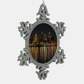 Philly night schneeflocken Zinn-Ornament (Links)