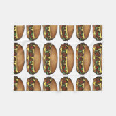 Philly PA Cheese Steak Cheesesteak Sandwich Feinsc Fleecedecke (Vorderseite (Horizontal))