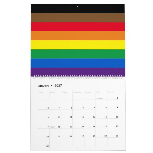 Philly Pride Diversity inklusive Regenbogenflagge Kalender (Jan 2027)