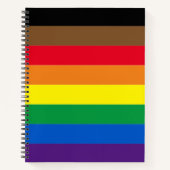 Philly Pride Diversity inklusive Regenbogenflagge Notizblock (Vorderseite)