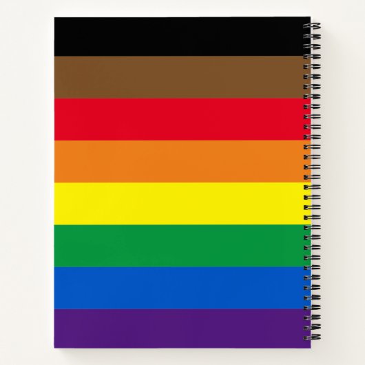 Philly Pride Diversity inklusive Regenbogenflagge Notizblock (Rückseite)