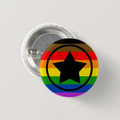 Philly Pride Flag mit einem Star in einem Circle Button (Vorne & Hinten)