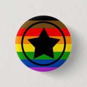 Philly Pride Flag mit einem Star in einem Circle Button (Vorderseite)