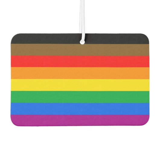 Philly Rainbow Pride Flag Autolufterfrischer (Vorderseite)