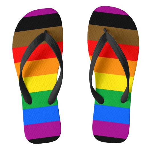 Philly Rainbow Pride Flag Badesandalen (Fußbett)