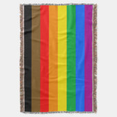Philly Rainbow Pride Flag Decke (Vorderseite Vertikal)