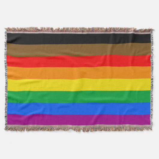 Philly Rainbow Pride Flag Decke (Vorderseite)