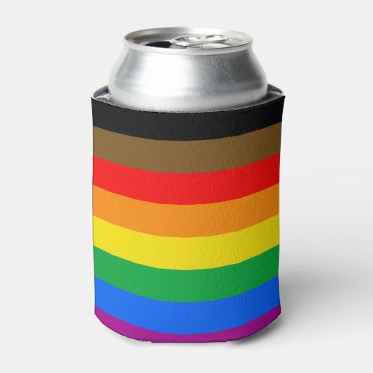 Philly Rainbow Pride Flag Dosenkühler (Kanne Vorderseite)
