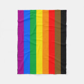 Philly Rainbow Pride Flag Fleecedecke (Vorderseite)