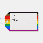 Philly Rainbow Pride Flag Geschenkanhänger (Rückseite Horizontal)