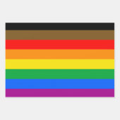 Philly Rainbow Pride Flag Geschenkpapier Set (Vorderseite)