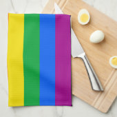 Philly Rainbow Pride Flag Geschirrtuch (Viertel Falte)