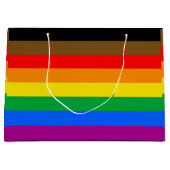 Philly Rainbow Pride Flag Große Geschenktüte (Vorderseite)