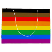 Philly Rainbow Pride Flag Große Geschenktüte (Rückseite)