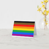 Philly Rainbow Pride Flag Karte (Gelbe Blume)
