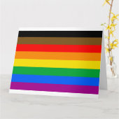 Philly Rainbow Pride Flag Karte (Gelbe Blume)