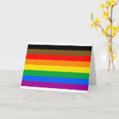 Philly Rainbow Pride Flag Karte (Gelbe Blume)
