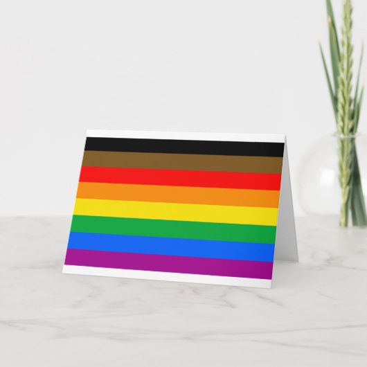 Philly Rainbow Pride Flag Karte (Vorderseite)