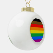 Philly Rainbow Pride Flag Keramik Kugel-Ornament (Links)