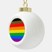 Philly Rainbow Pride Flag Keramik Kugel-Ornament (Rechts)