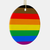 Philly Rainbow Pride Flag Keramik Ornament (Rechts)