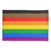 Philly Rainbow Pride Flag Kissenbezug (Rückseite-Links)
