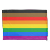 Philly Rainbow Pride Flag Kissenbezug (Vorderseite-Links)