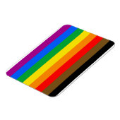 Philly Rainbow Pride Flag Magnet (Linke Seite)