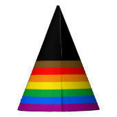 Philly Rainbow Pride Flag Partyhütchen (Rückseite)