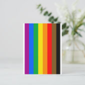 Philly Rainbow Pride Flag Postkarte (Stehend Vorderseite)