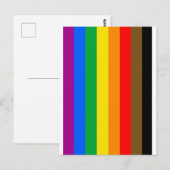 Philly Rainbow Pride Flag Postkarte (Vorne/Hinten)