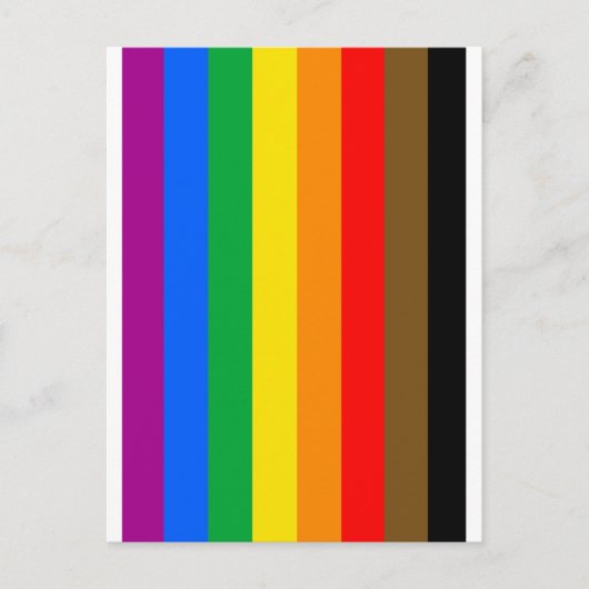 Philly Rainbow Pride Flag Postkarte (Vorderseite)