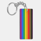 Philly Rainbow Pride Flag Schlüsselanhänger (Vorderseite links)