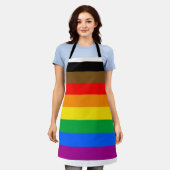 Philly Rainbow Pride Flag Schürze (Getragen)