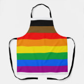 Philly Rainbow Pride Flag Schürze (Vorderseite)