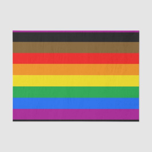 Philly Rainbow Pride Flag Seidenpapier (Vorderseite)