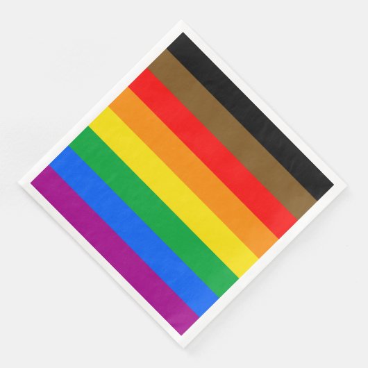 Philly Rainbow Pride Flag Serviette (Ecke)