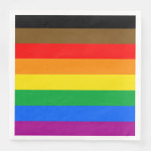 Philly Rainbow Pride Flag Serviette (Vorderseite)
