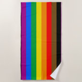 Philly Rainbow Pride Flag Strandtuch (Vorderseite)