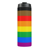 Philly Rainbow Pride Flag Thermosbecher (Vorderseite)