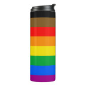 Philly Rainbow Pride Flag Thermosbecher (Nach links gedreht)