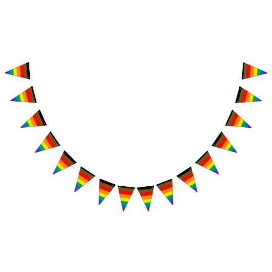Philly Rainbow Pride Flag Wimpelkette (Alle)