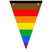 Philly Rainbow Pride Flag Wimpelkette (Zweite Fahne)