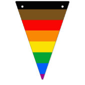 Philly Rainbow Pride Flag Wimpelkette (Erste Fahne)